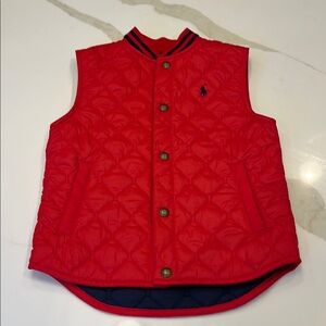 Polo by Ralph Lauren Red Quilted Vest for Kids